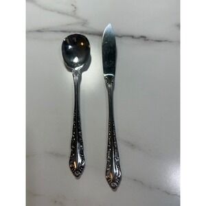 National Stainless Wildwood Flatware‎ Soup Spoon and Butter Spreader Set Japan